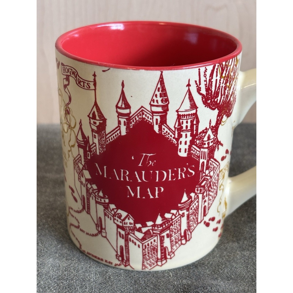 Harry Potter Mug 14oz Cream The Marauders Map Mischief Managed Wizarding World